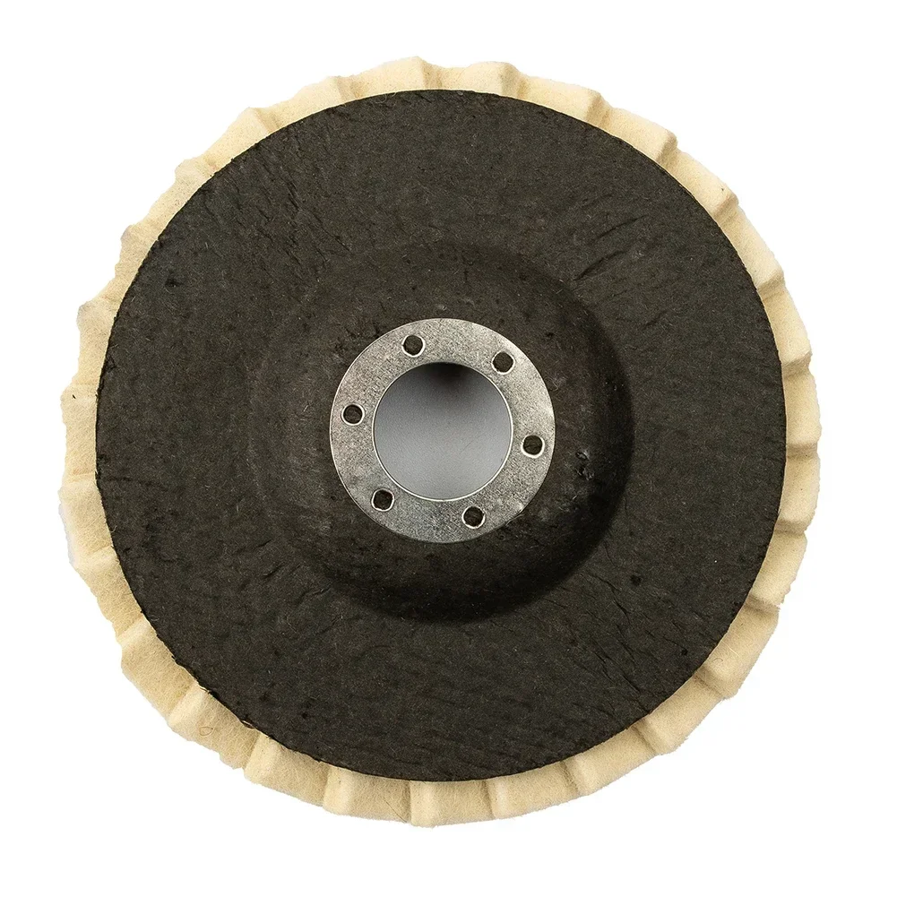Disco de solapa de lana, disco de lijado de 125mm y 22mm, rueda pulidora de lana de fieltro, almohadilla amortiguadora, accesorios de amoladora angular, 1 unidad