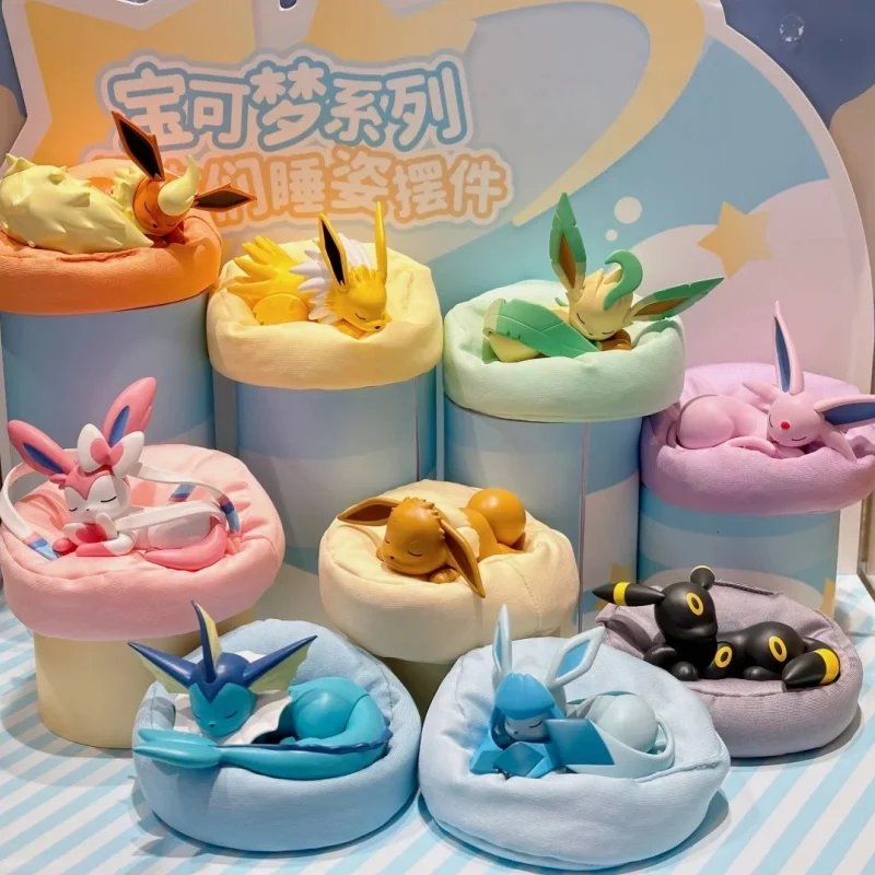 

New Original Pkm Sleeping Posture Seriestrendy Blind Box High Quality Ornaments Figures Decoration Decorative Gifts Surprise Toy