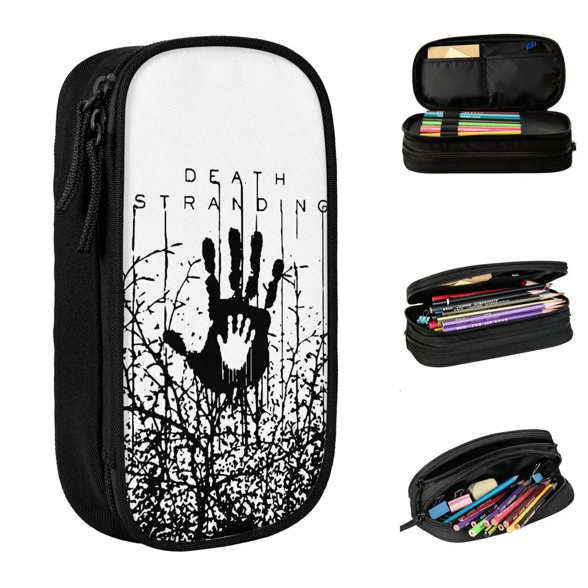 

Lovely Forest Death Stranding Game Pencil Case Pencil Box Pen for Student Big Capacity Pencil Bags Office Zipper Accessories
