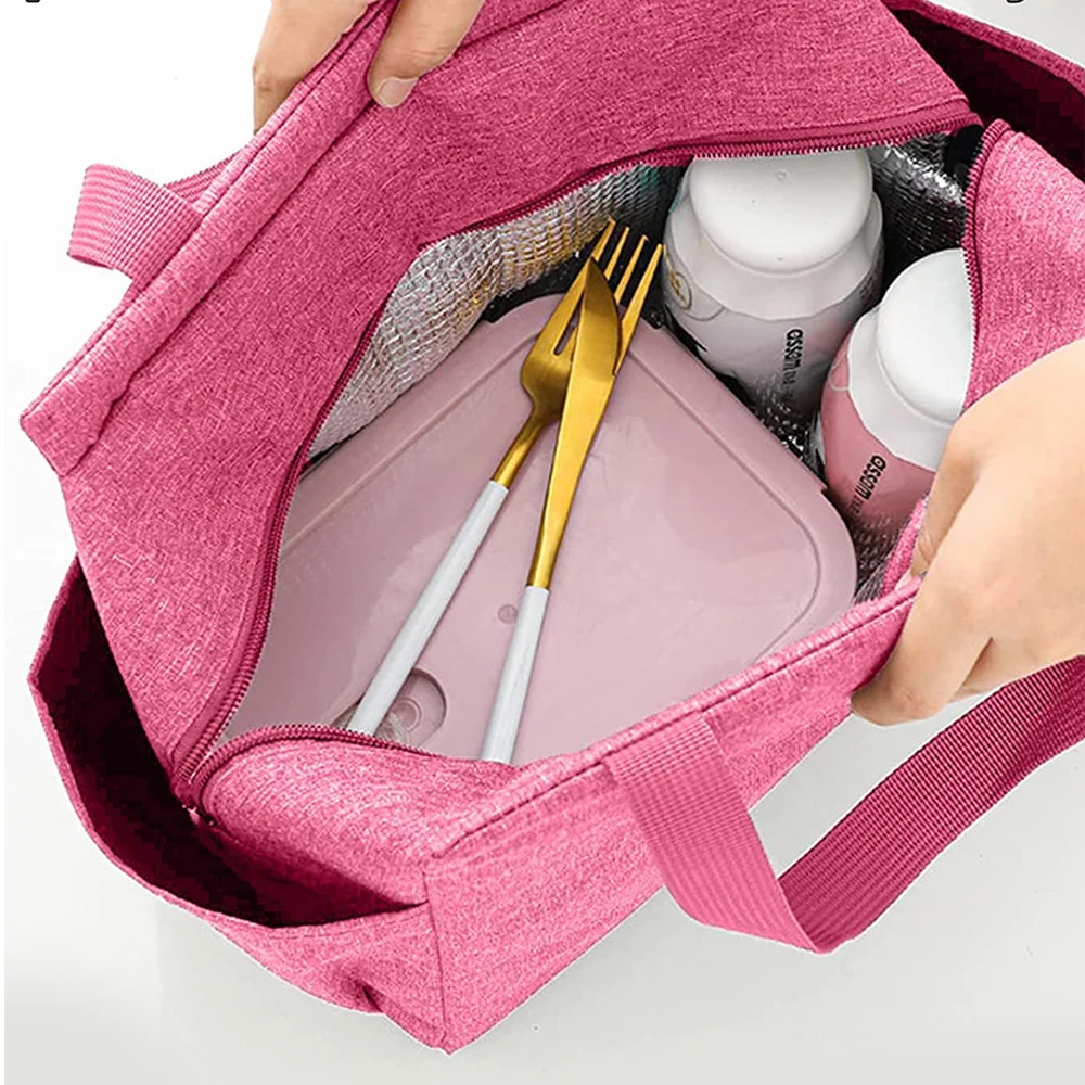 Customized Name Insulated Lunch Bag Personalized Aluminum Foil Bento Lunch Bag Portable Insulated Picnic Food Bag
