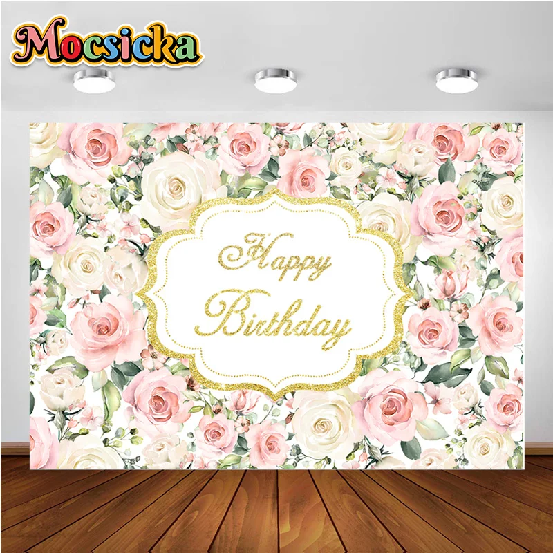 

Wedding Photography Background Custom Flower Backdrop Happy Mother's Day Birthday Party Decor Photographer Shoot Photo Banner