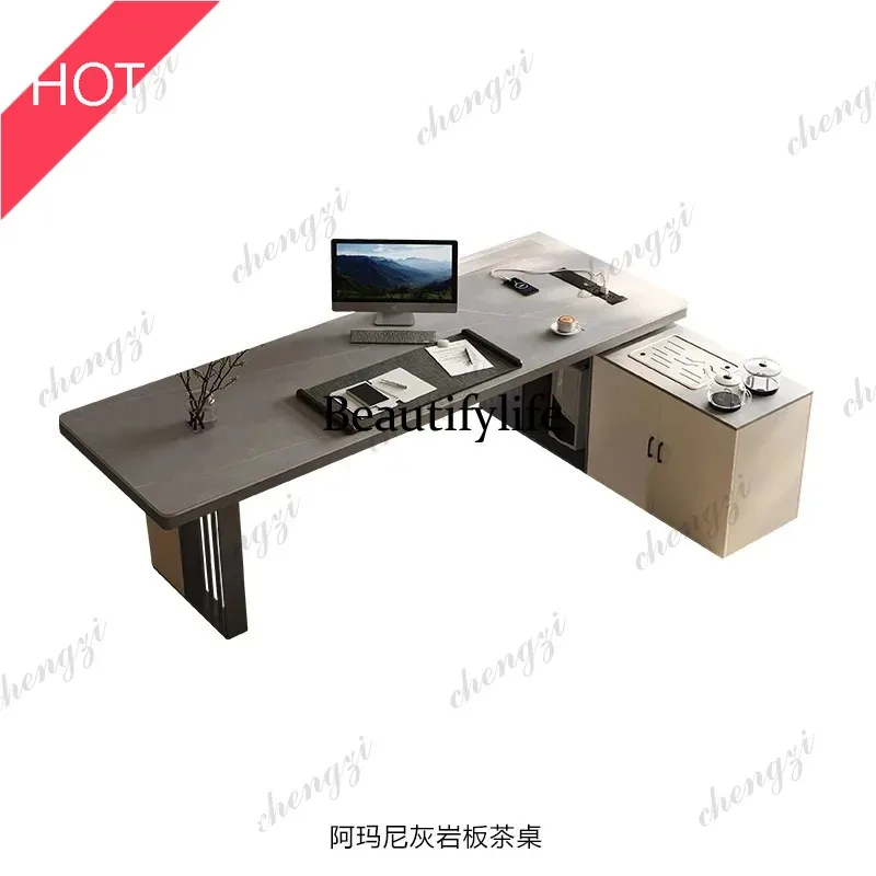 A49 Upgrade Designer Wood Office Desk Aesthetic Luxury Writing Wooden Office Table Executive Modern Mesa De Escritorio Furniture