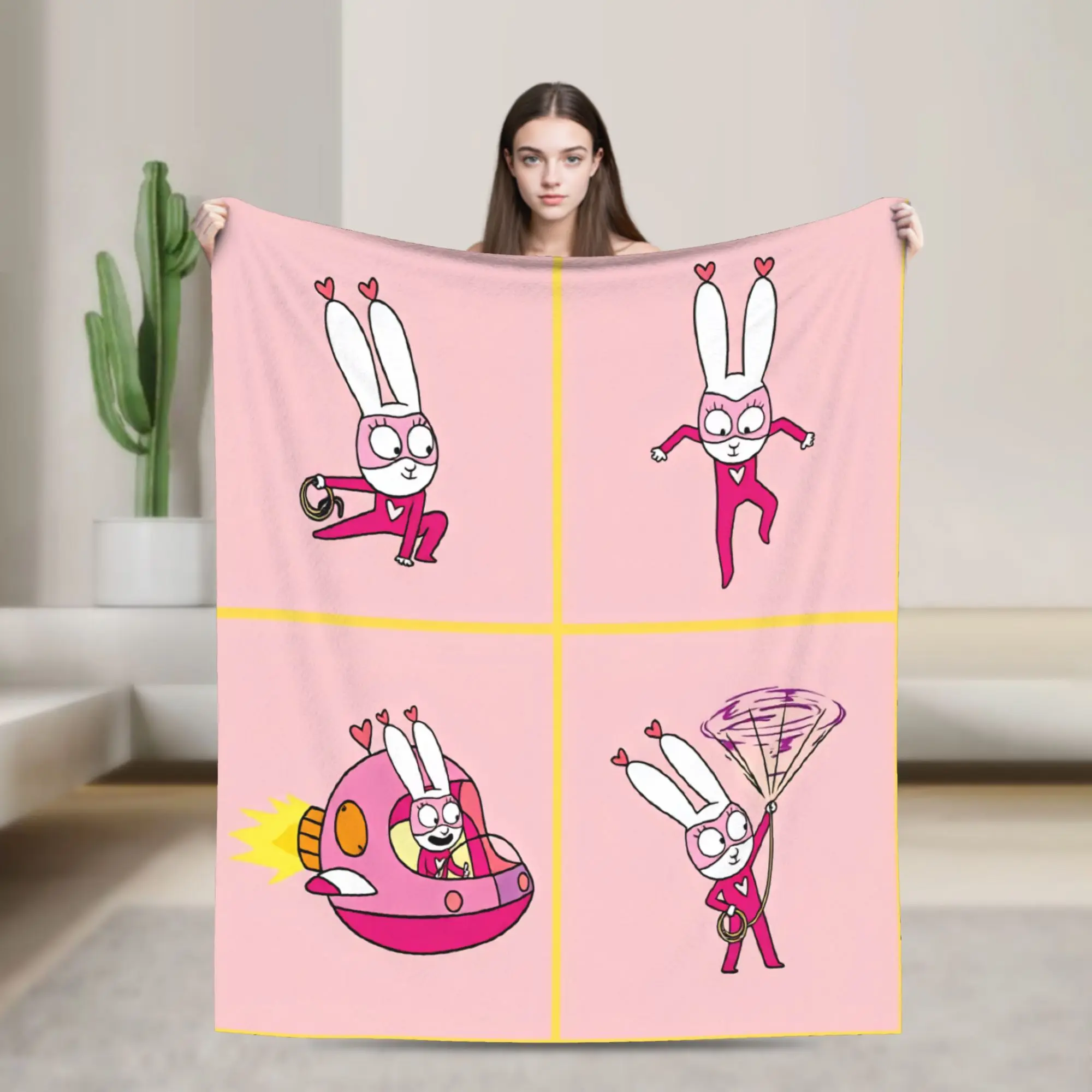 Simon Super Rabbit  Blanket  Super Warm Street Trend Plush Bedding Throws For Home Decor Picnic Flannel Bedspread Bed Cover