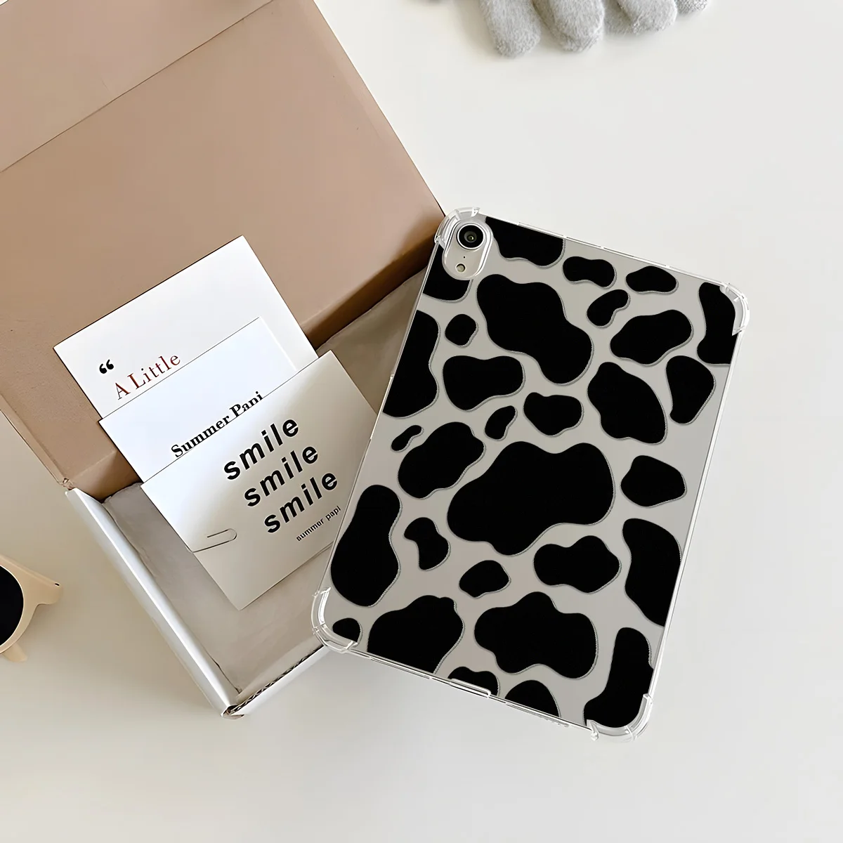Ultra Clear Tablet Case for Apple iPad Pro 9.7 10.5 12.9 13 Air 2 3 11 13 mini 4 5 6 7 Shell Classic Cow Print Retro Minimalist