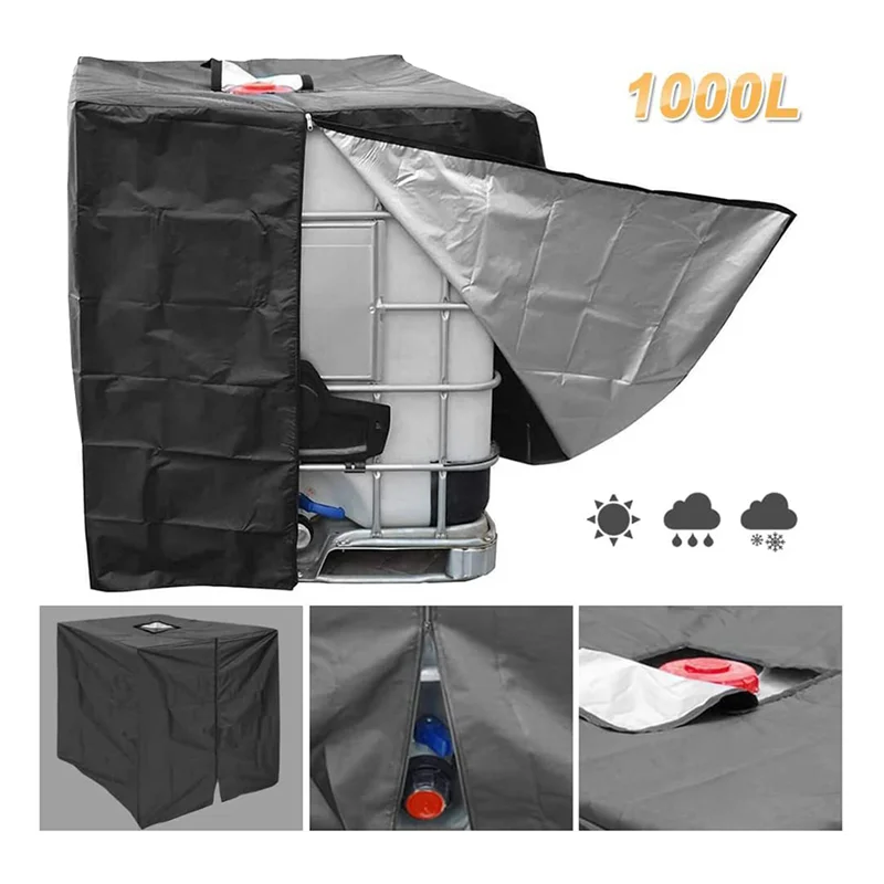 

AA76-1000L Waterproof Dustproof Tank Cover Rainwater Tank Oxford Cloth UV Protection Cover Garden Water Tank Cover