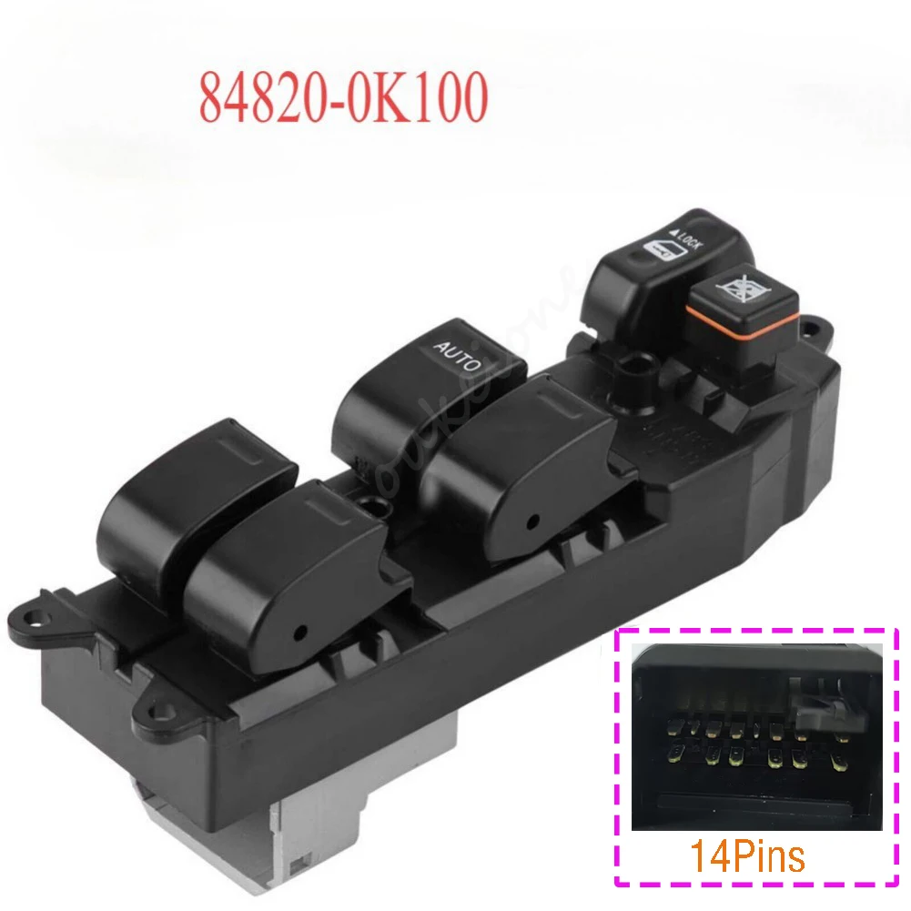 84820-0K100 84820-35090 لتويوتا هايلكس فيجو فورتشنر 2007-2012 الجبهة اليسرى ماستر سائق الجانب نافذة التحكم التبديل أجزاء