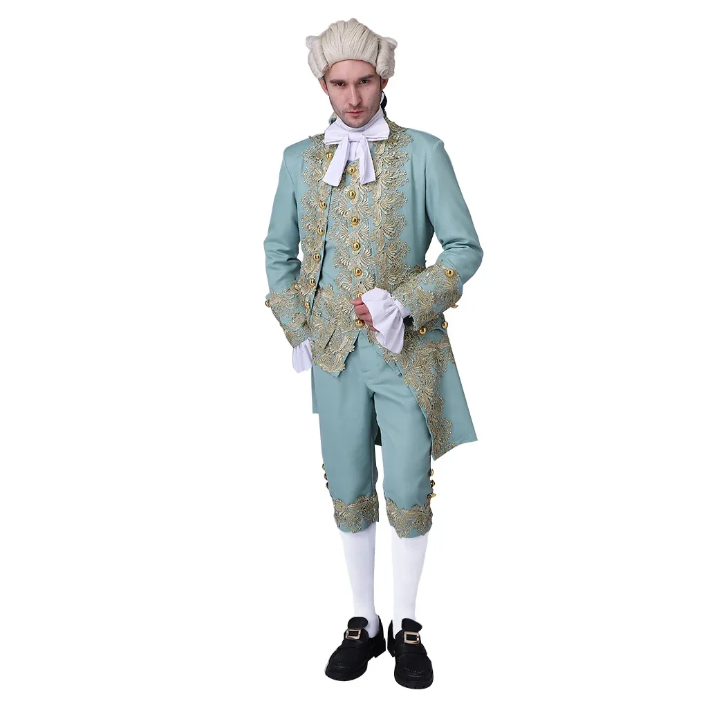 Century Men\'s Victorian Costume Regency Tailcoat Jacket Marie Antoinette Costume Suit Halloween Partywear Costume Outfit