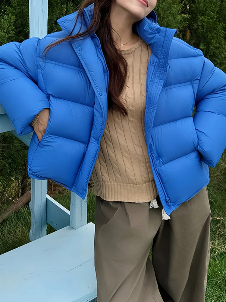 

Корейская модная женская хлопковая куртка свободного кроя с капюшоном для повседневной носки, не как у всех, для зимы