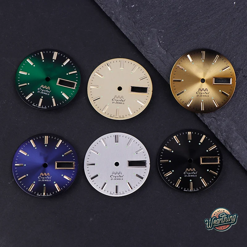 1PCS Vintage Watch Dial DIY Parts 3 A Dual Calendar Literal Men's Watch Accessories For 46941/46943 Movement