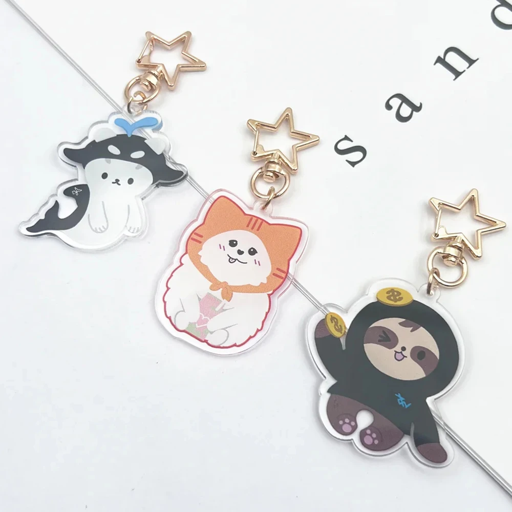 Thailand Sterne Samruay Polcasan Muv Cosplay Schlüsselanhänger Acryl Schlüsselanhänger Niedliche Figur Anhänger Legierung Schlüsselanhänger Rucksack Zubehör