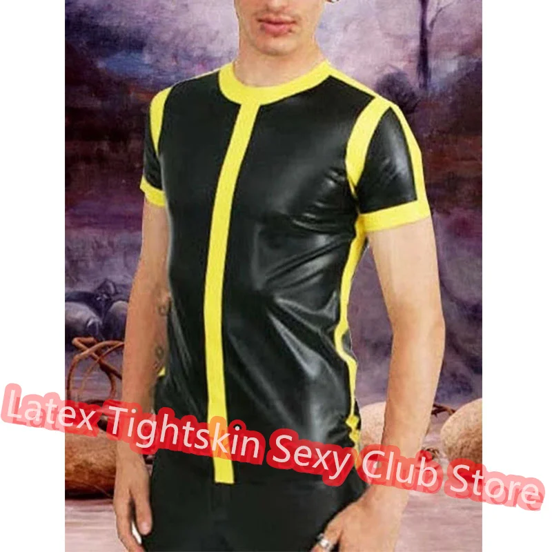 

Handmade Latex Men Sleeveless Shirt Man Sexy Tops Rubber Tank Vest Cosplay Costume
