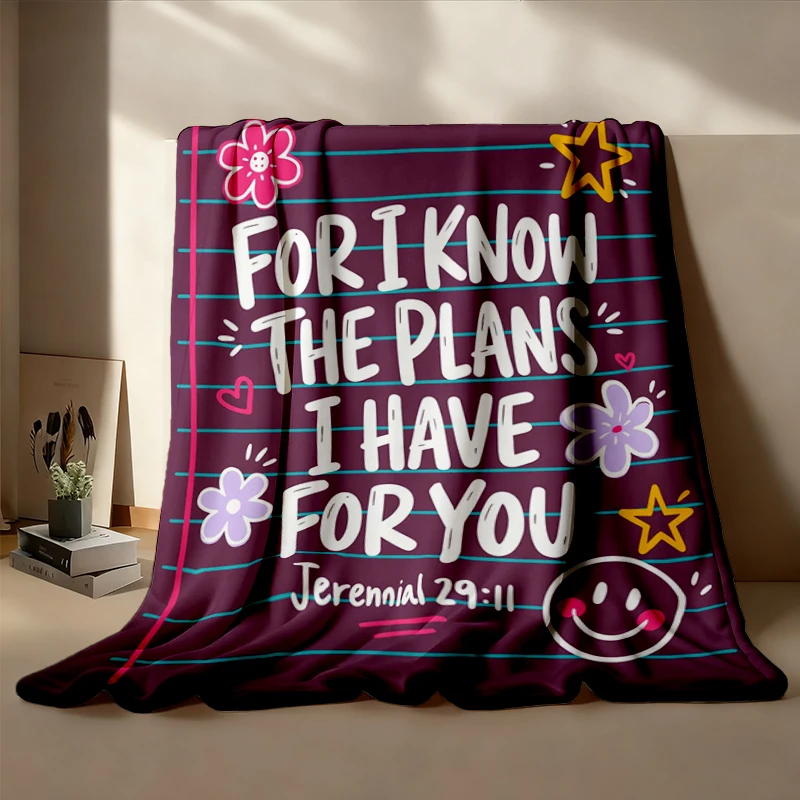For I Know The Plans I Have For You Cozy Blanket, Jeremiah 29:11 Christian Warm Blanket, Bible Verse Flannel, Faith Teac