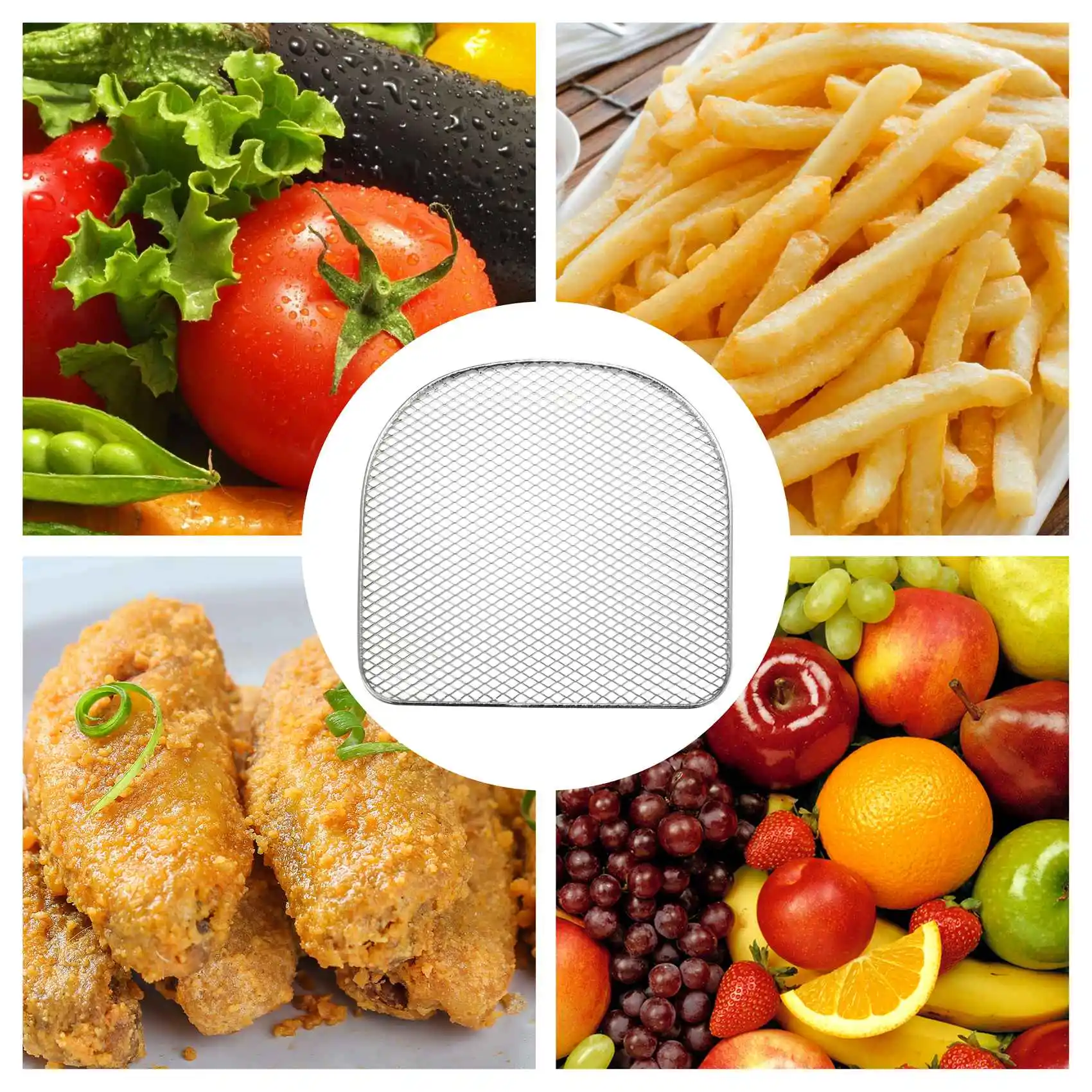 Rejilla deshidratadora B25B para horno freidora de aire, accesorios para freidora de aire de 6 cuartos, fruta y carne deshidratados, rejilla de aire, bandeja de deshidratación de 3 piezas