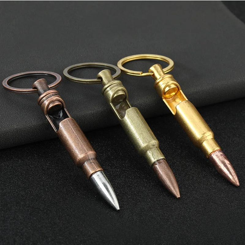 Bullet beer bottle opener multifunctional gift bullet prototype creative key chain pendant