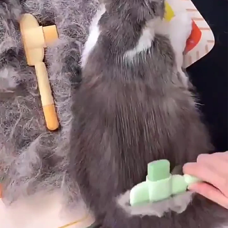 Pettine per cani Rimozione peli di animali domestici Spazzola per cani con un pulsante Spazzola per gatti Pettini per massaggio Spazzole per toelettatura per cani Strumento Forniture per animali domestici