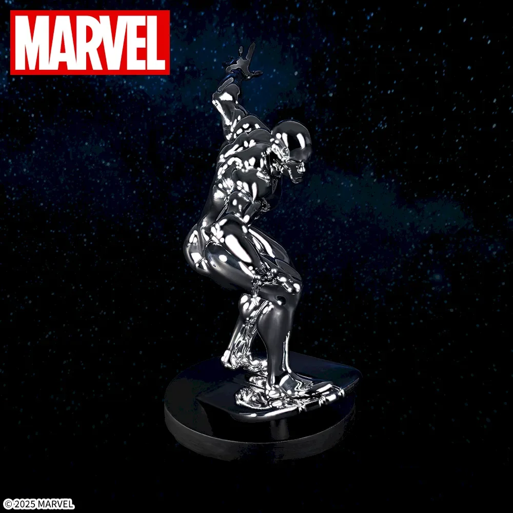 Modelo genuíno original sega ato/corte marvel 7x14cm prata surfista figura modelo colecionável decoração