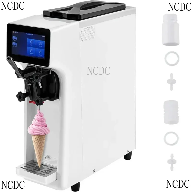 Commercial Maker, Countertop Soft Serve With 4.5L Hopper 1.6L Cylinder Screen Puffing Shortage Alarm