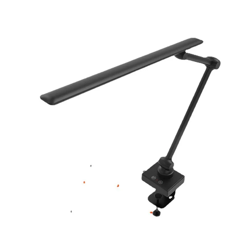 LED eye protection foldable charging and plugging dual-purpose USB American work long arm desk clip table lamp dimmable