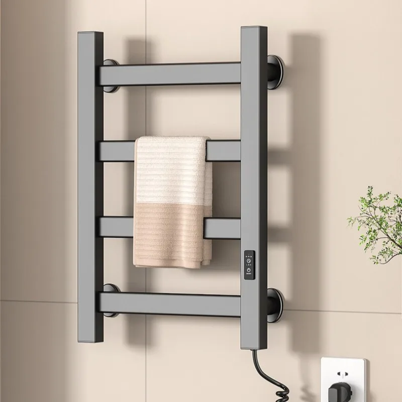 

Bathroom Towel Warmer Aluminum Household Thermostatic Toilet Waterproof Electric Towel Rack Drying Home Bathroom Hardware