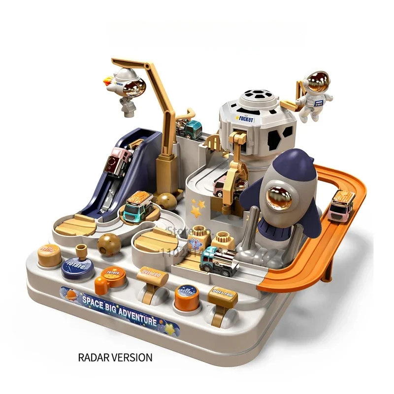 Rennwagen-Modell, Weltraum, Luft- und Raumfahrt, Tiere, Lernspielzeug, Kinder, Zugstrecke, Abenteuer, Gehirn, mechanisches interaktives Spiel