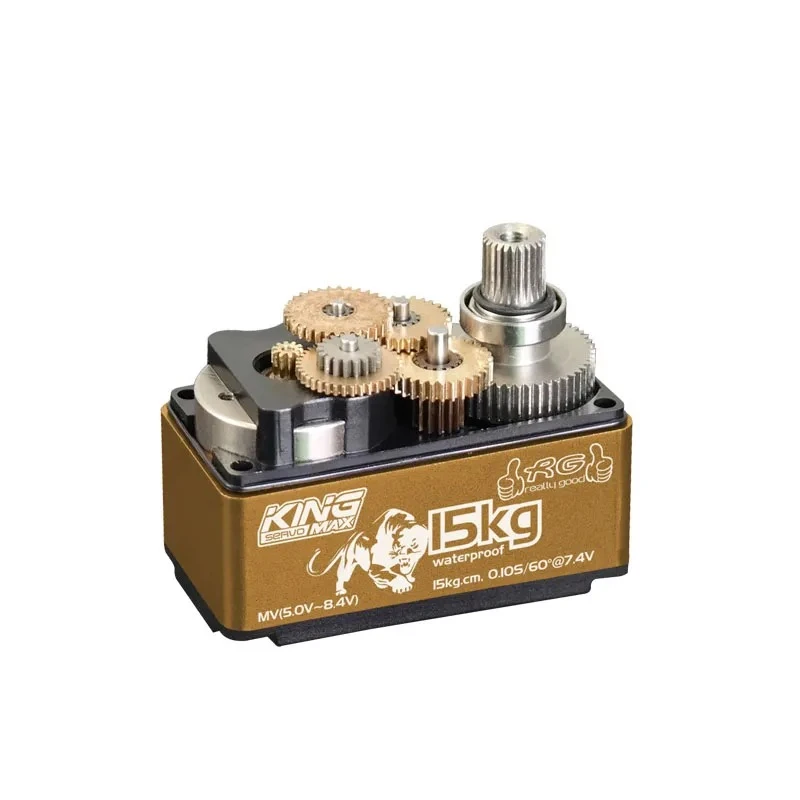 1Pcs 15kg.cm Waterproof Digital Metal Gear Servo 7.4V 0.10s Low Profile RC Car Replacement Parts