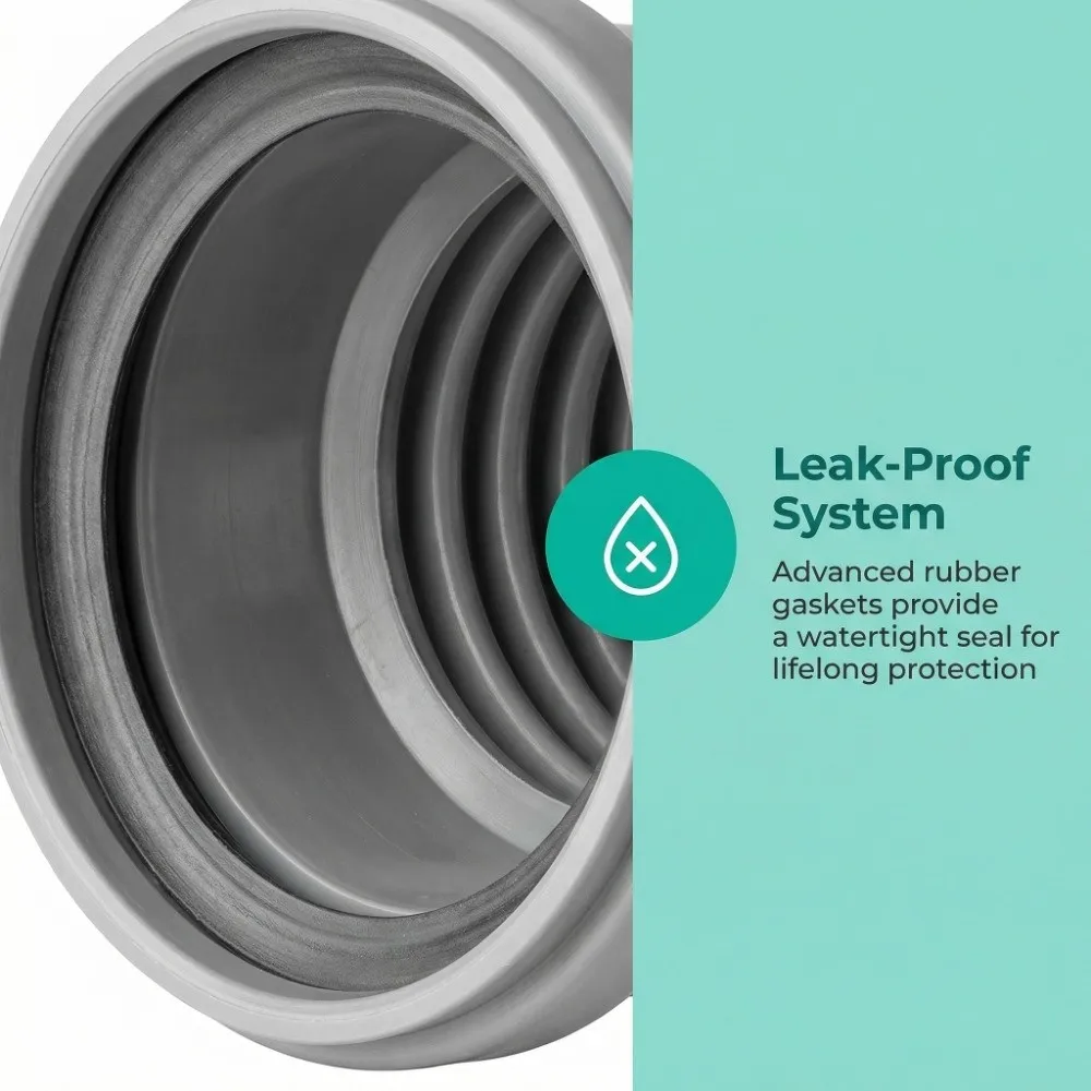 

Универсальный сливной шланг для кухонной раковины с защитой от запаха и протечек, легко устанавливаемый, из ПВХ, для раковин и ванных комнат