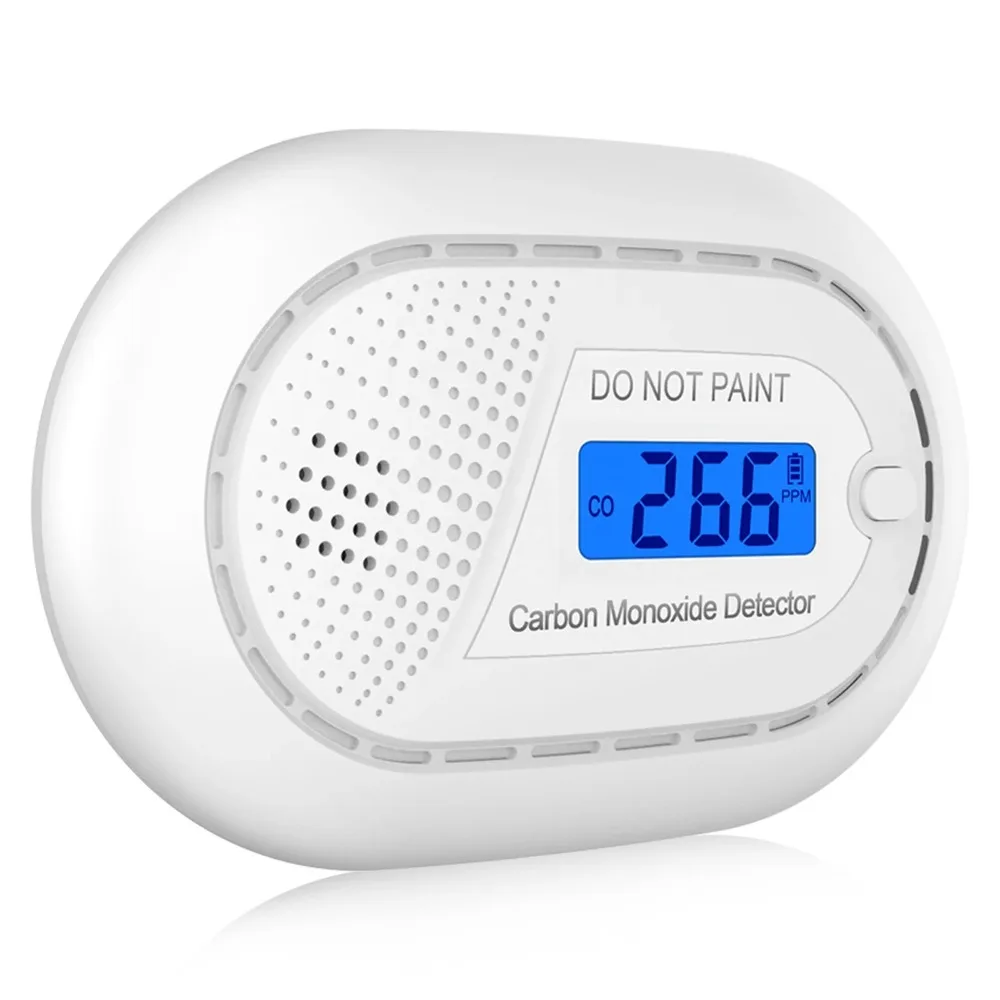 Carbon Monoxide Detector EN50291 Standard CO Alarms System Rechargeable Chemical Battery Smoke Detector for Home Safety