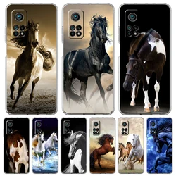 Horse Animal Soft Transparent Phone Case For Xiaomi Mi Poco X3 X4 NFC F3 M3 M4 12 11 Ultra 11T 11X Pro Lite 5G Shell Fundas Bag