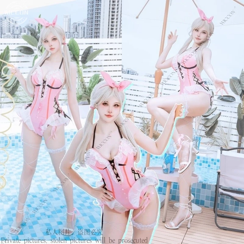 

Feria Shen Cosplay Costume Game NARAKA Cos BLADEPOINT Jumpsuit Summer Swimsuit Jumpsuits Bikini Woman Sexy Lovely Carnival Suit