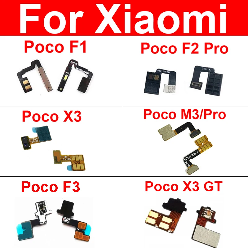 

Proximity Ambient Flex Cable For Xiaomi Mi Pocophone F1 POCO F3 F2 M3 X3 Pro X3 NFC Light Proximity Sensor Silicon Rubber Cover