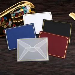 Mini sobre de papel Vintage para tarjeta de membresía, sobres pequeños de ácido sulfúrico, embalaje de regalo, 50 piezas, 10x7,5 cm