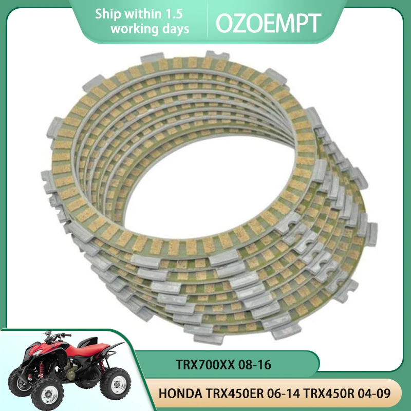 OZOEMPT Fibrous Clutch plate Apply to HONDA TRX450ER 06-14 TRX450R 04-09 TRX700XX 08-16