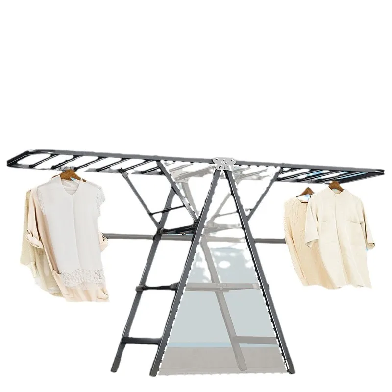

Installation-free folding drying rack floor-to-ceiling indoor small apartment balcony bedroom drying rack room