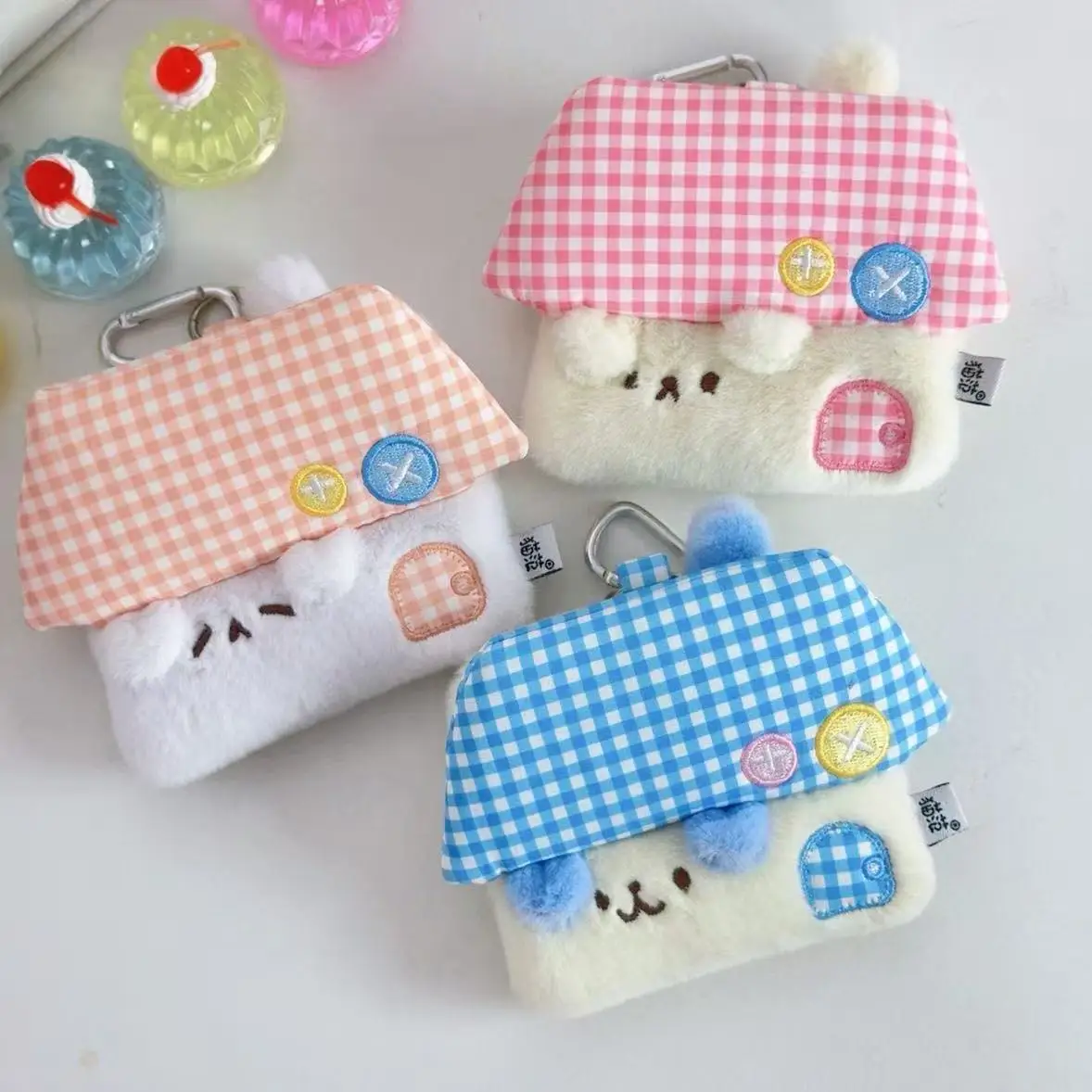 الكورية هريرة الأصلي منزل صغير حقيبة أفخم محفظة نسائية للعملات المعدنية حافظة للبطاقات سماعة حقيبة قلادة فتاة الكورية Ins نمط المتخصصة لطيف هدية #1