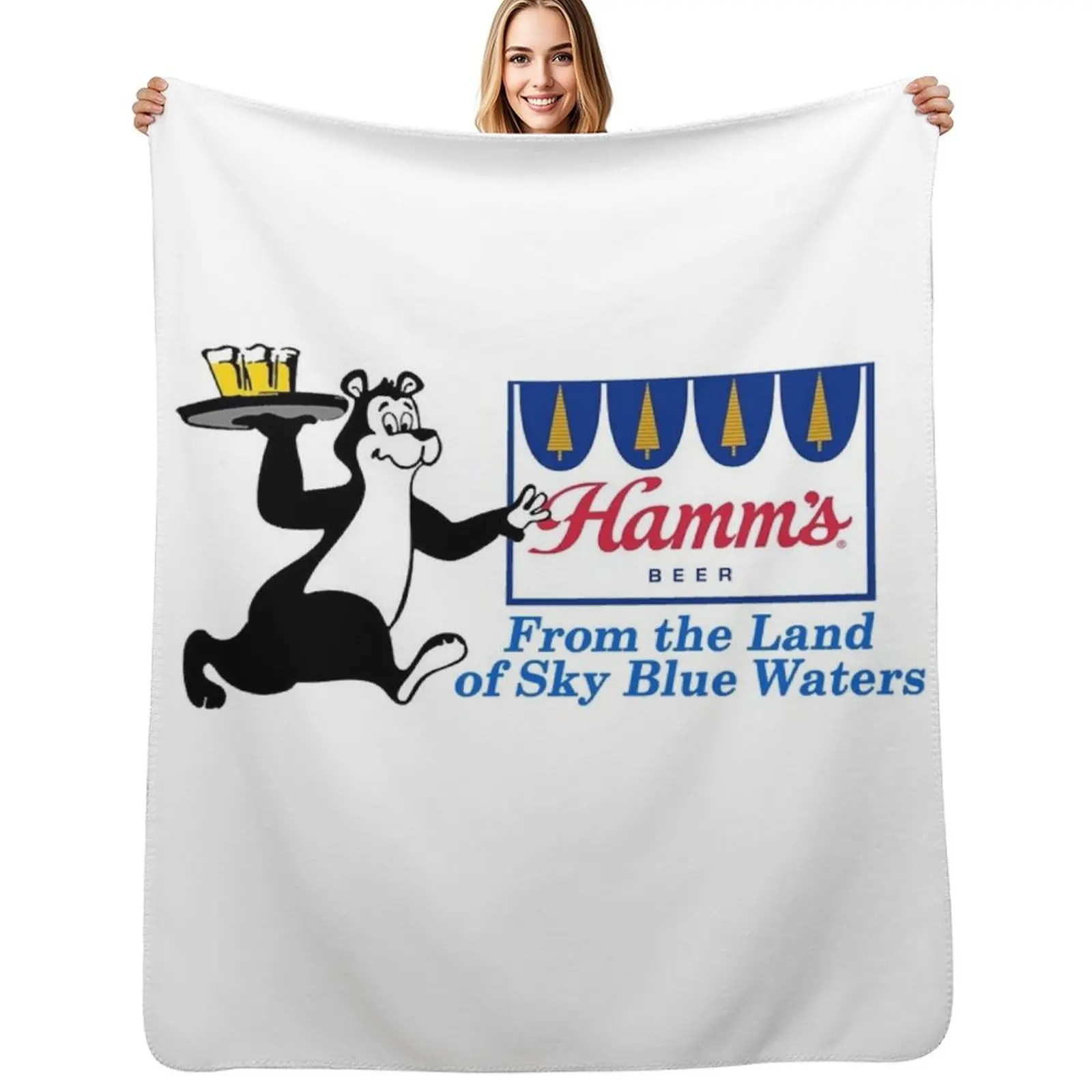 Hamm's From the land of sky blue waters Throw Blanket Spring Fall Cozy Throw Blanket for Couch