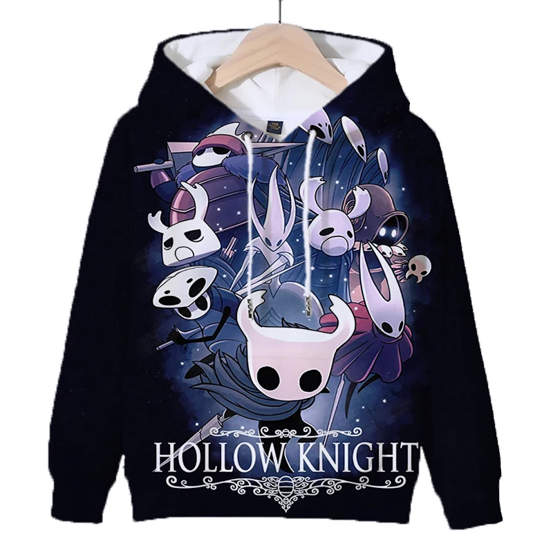 Felpa con cappuccio con stampa cavaliere vuoto bambini Pullover a maniche lunghe top ragazzi ragazze vestiti divertenti dei cartoni animati autunno inverno felpa con cappuccio Anime