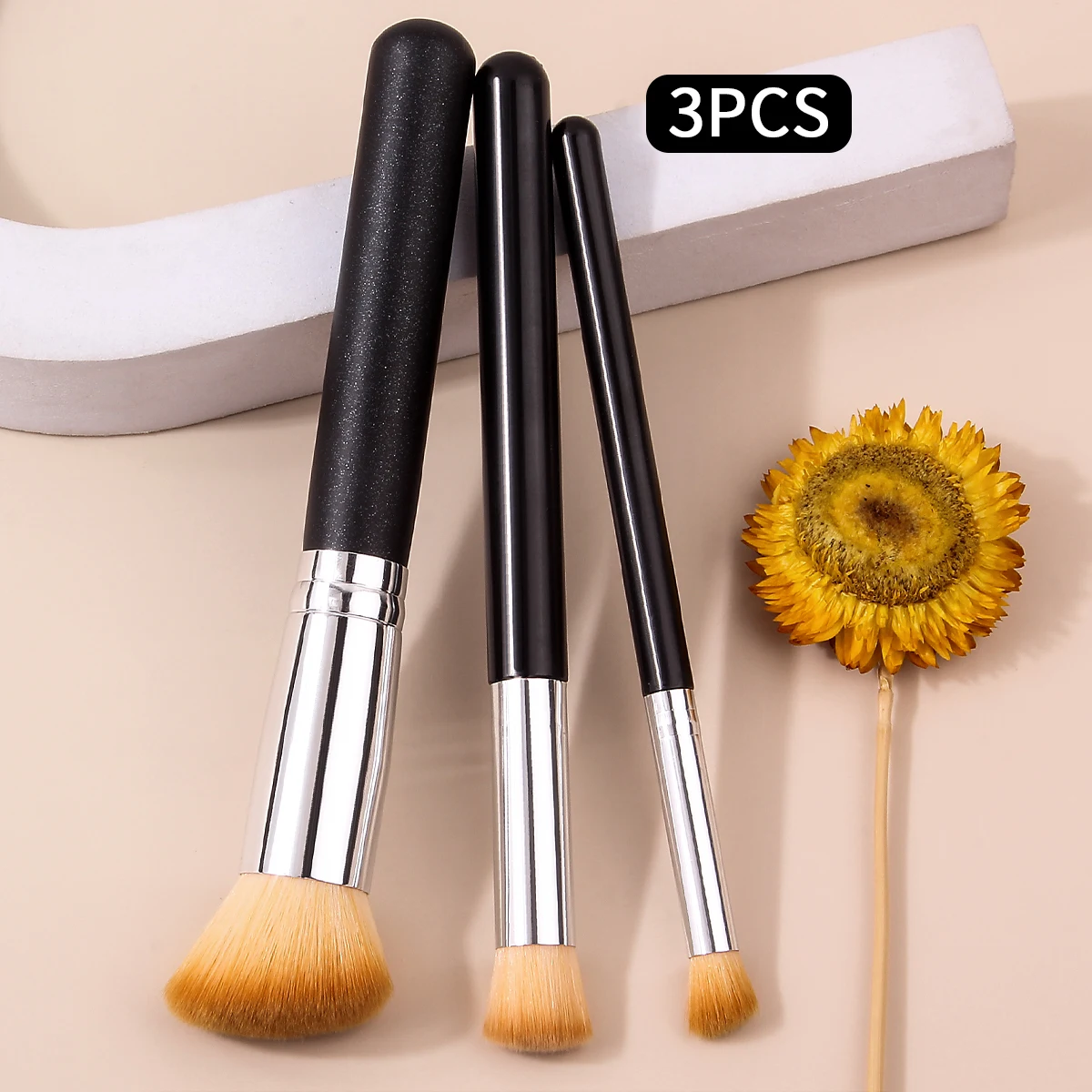 3 stks multifunctionele make-up borstel hoogtepunt borstel zachte haren draagbare blush borstel smudge borstel beginner make-up tool borstel