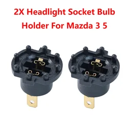 2pcs Low Beam Headlight Socket Bulb Holder Replacement For Kawasaki ER6-F Aprilia SL1000 Falco For Mazda 3 5 323 B28V510A3
