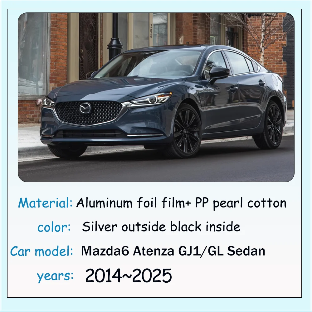 For Mazda6 Atenza GJ1/GL Sedan 2014~2025 2015 2016 2017 Car Sunshade Skylight Windshield Sun Shade Protector Parasol Accessories