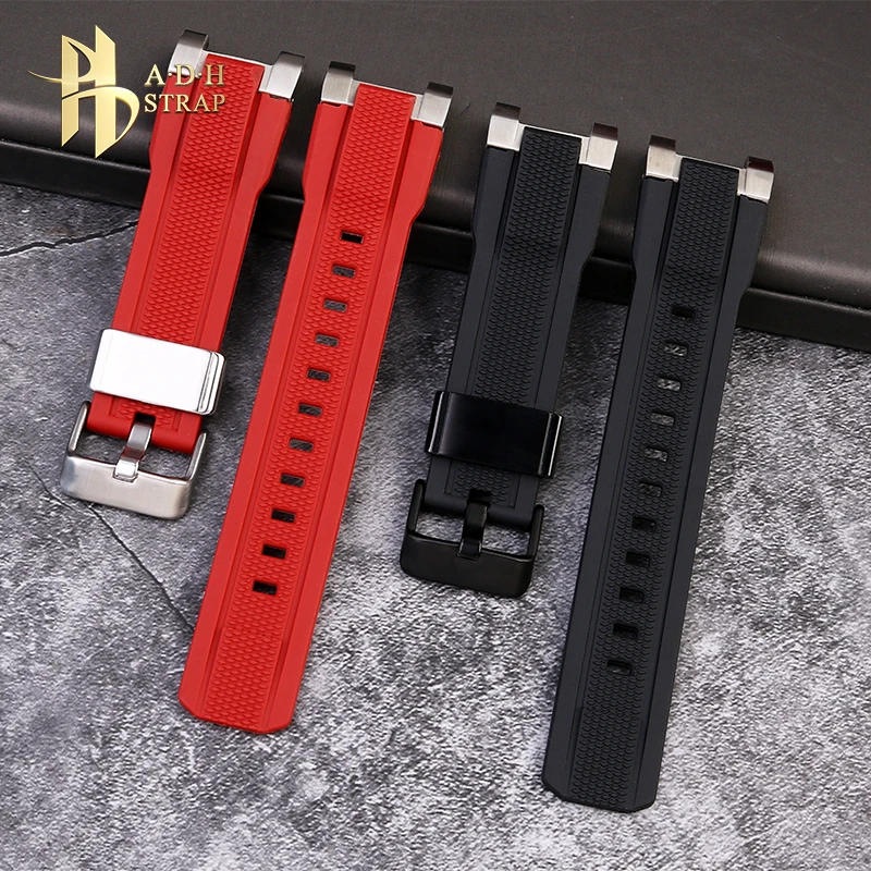 Special Rubber Watch Strap For Casio MTG-B2000 Watch Band Retrofitting mtg-b2000 Silicone Bracelet Waterproof Black Red For Men