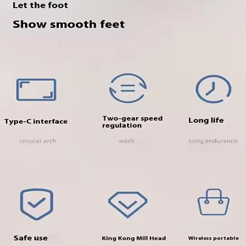 ماكينة باديكير كهربائية منزلية، مقشر القدمين المحمول وكاشطة القدم لإزالة الجلد الميت والكالس #5