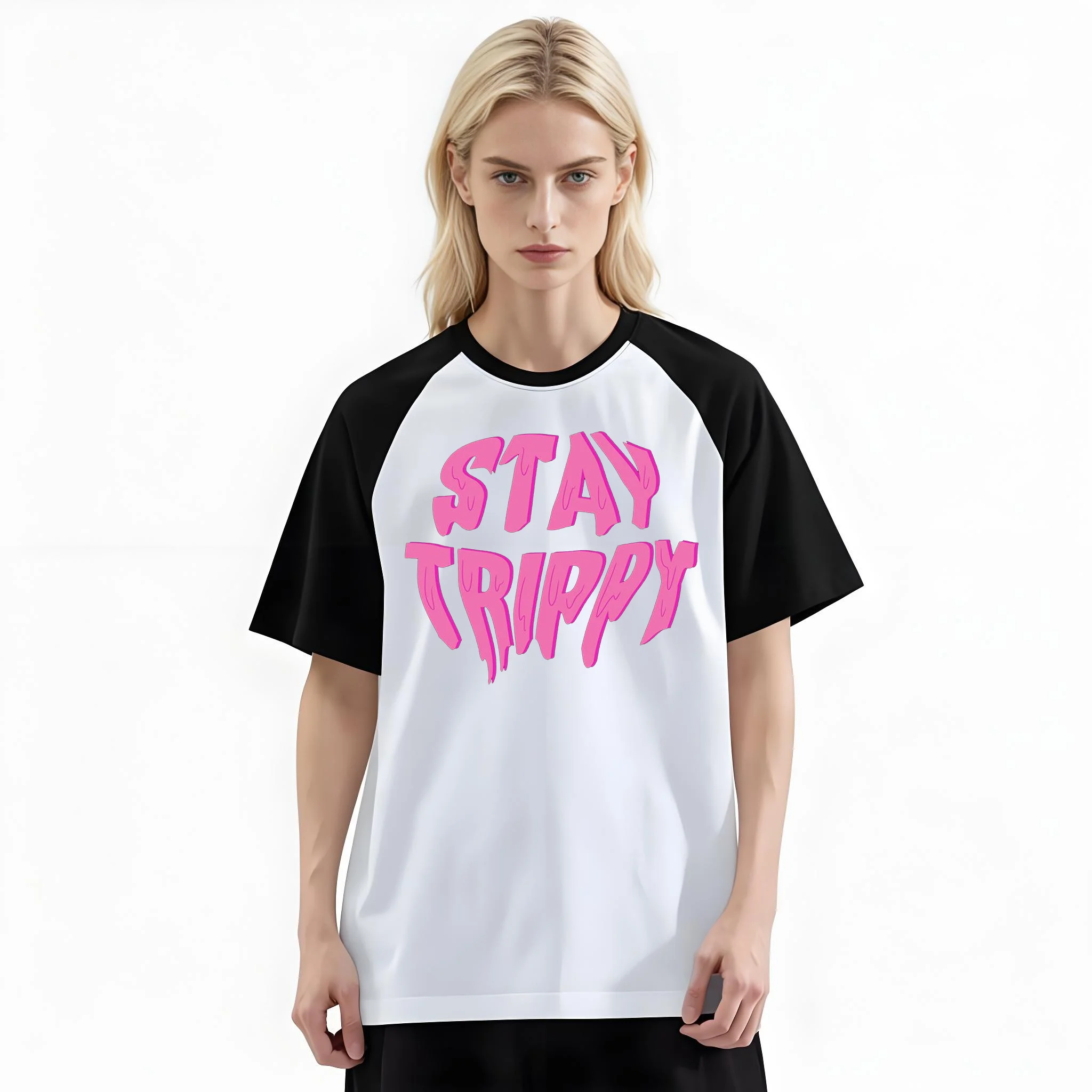 Women'S Fashion Raglan Sleeve T-Shirt, Ask Me About My Dog Silhouette Printed, Summer Casual Comfortable Tee, Women'S Everyday Short-Sleeve Top
