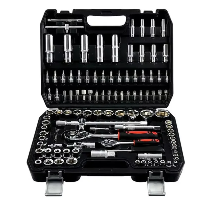 

OEM 108/216 Piece Hand Operated Auto Repair Ratchet Wrench Set CR-V Vehicle Maintenance Toolbox OEM Car Repair Socket