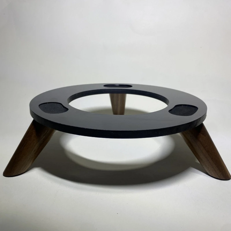 A73E-For  Kardon Solid Wood Base Nonslip Solid Wood Desktop Shock-Absorbing Audio Stand For  Kardon Aura Studio