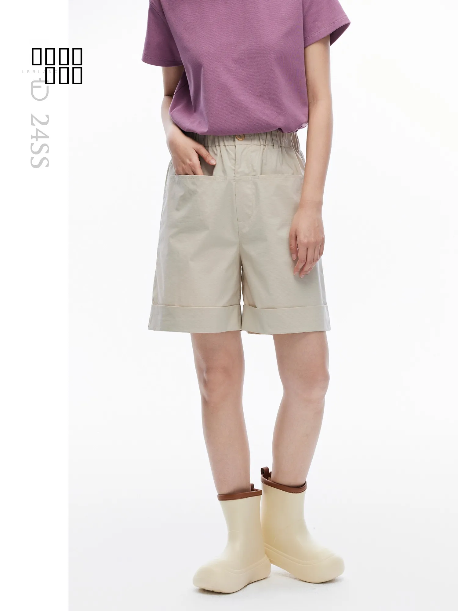 

Летние повседневные шорты Lebai с эластичным поясом и манжетами на щиколотках, разноцветные, укороченные, для города, с эластичной талией