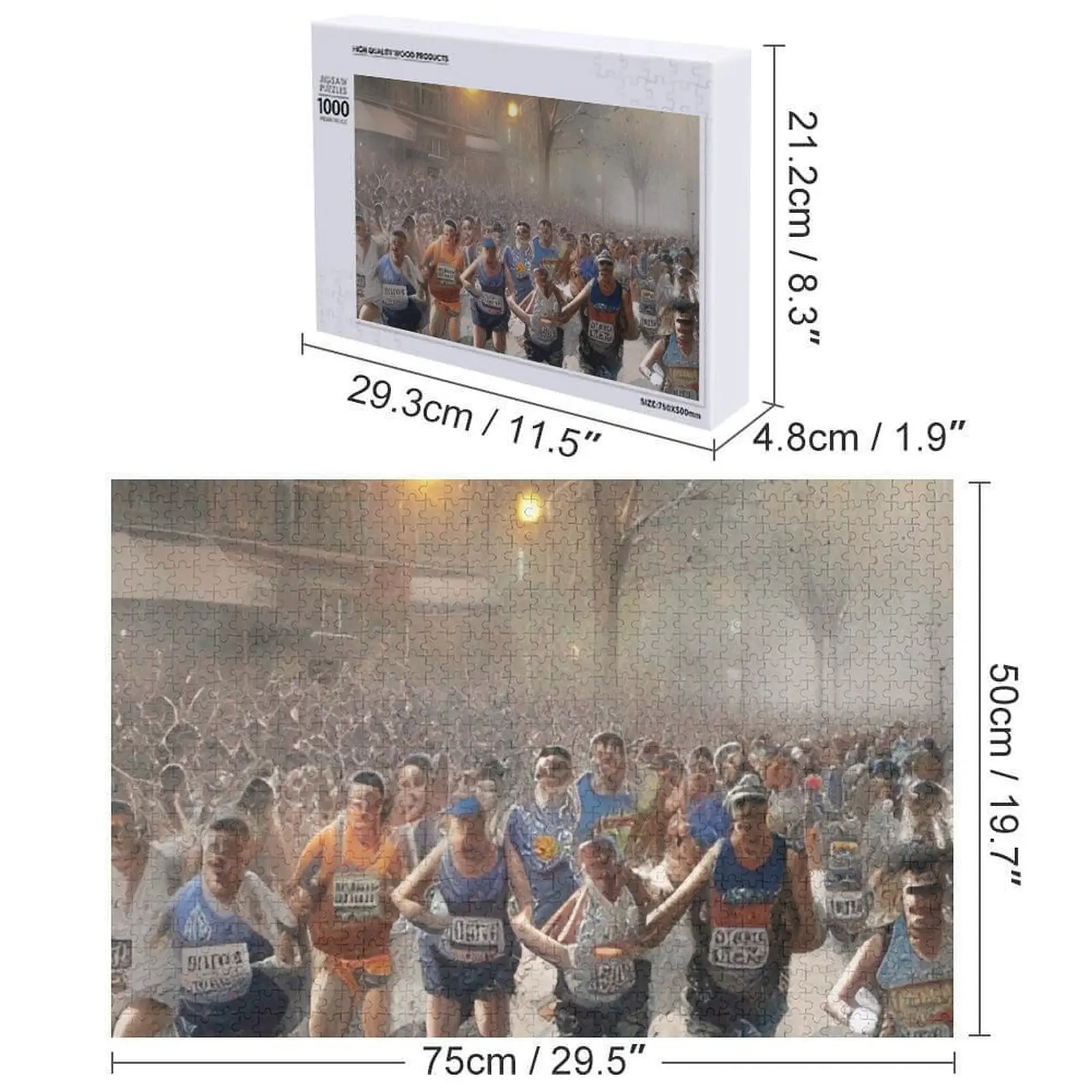 Художественный пазл Бостонского марафона, персонализированный детский подарок, пазл на заказ