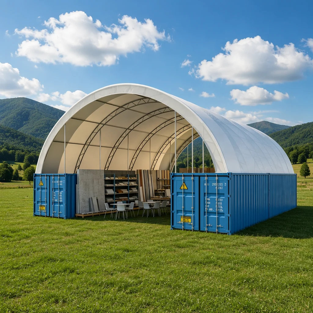 FOODLINE Container Garage Rustproof Metal Container Garage For Rural Household Car Parking Backyard Garage House