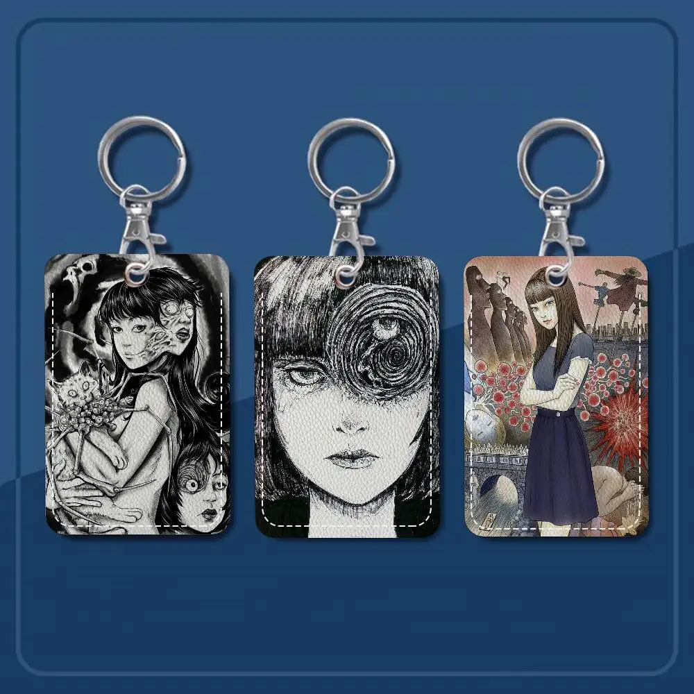 Junji Ito Horror 1pc INS Creative Cartoon Student Campus Card Holder For Meal Card, Bus Card, Work Card, Etc