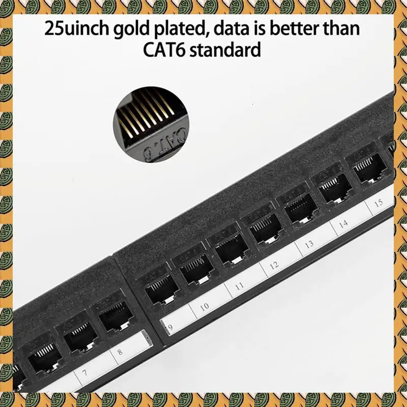 a77i-5x-19-pollici-1u-rack-per-armadio-pass-through-24-porte-pannello-patch-cat6-porta-di-contatto-rj45-porta-di-contatto-rj45-telaio-modulare