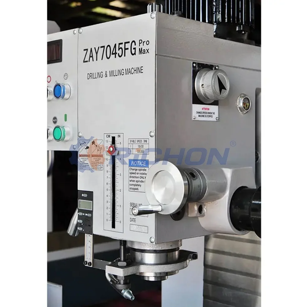 ZAY7045FG Pro Max آلة الحفر والطحن الصناعية آلة طحن الحفر برأس التروس لأعمال المعادن